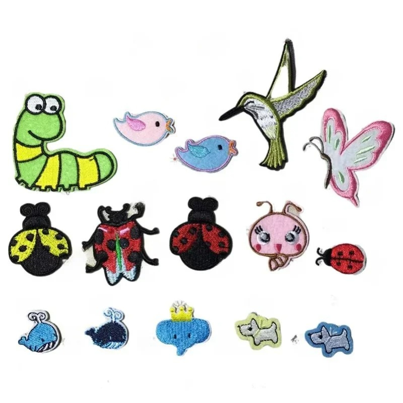 Embroidery Lady Bug - 100pcs/Lot Luxury Anime Embroidery Patch Caterpillar