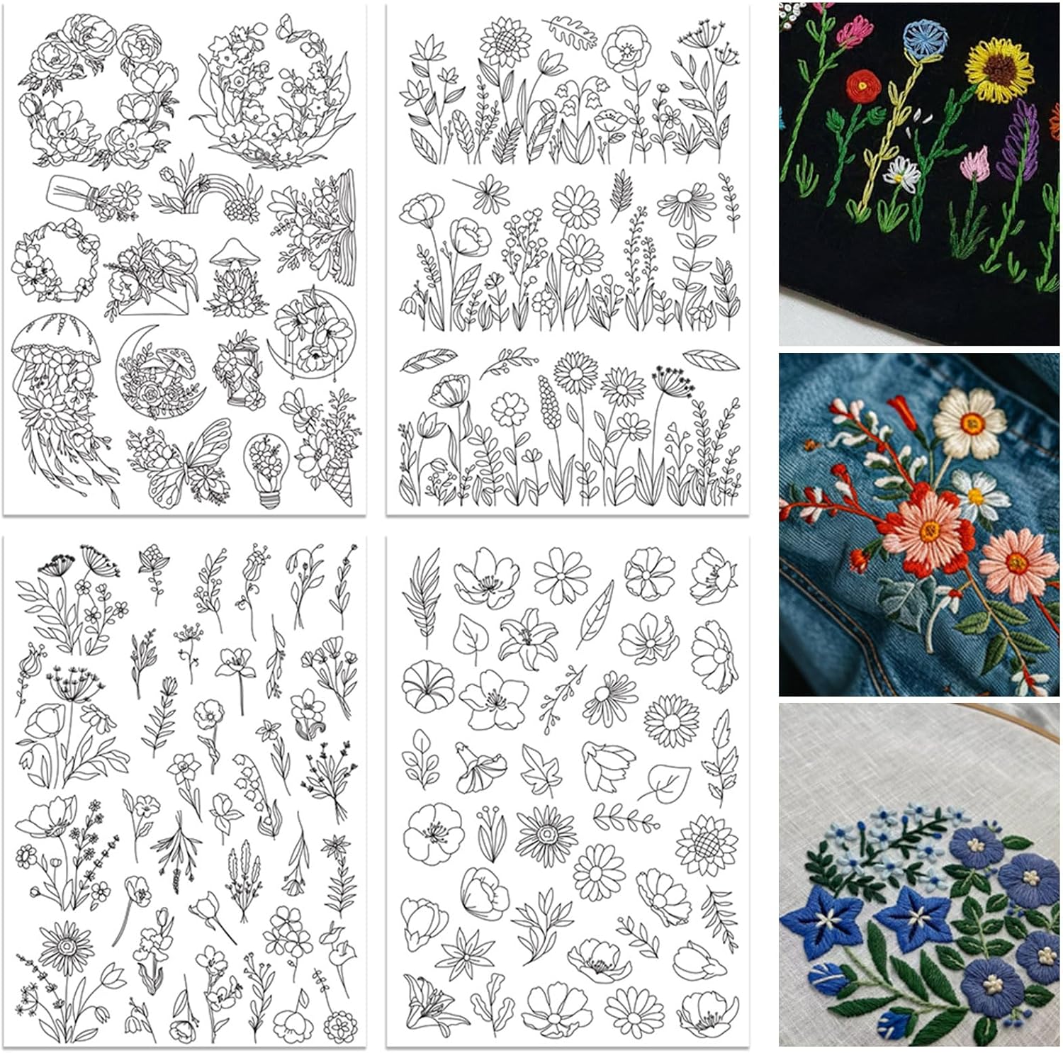4 Sheets Water Soluble Embroid - Embroidery Meaning recension och pris
