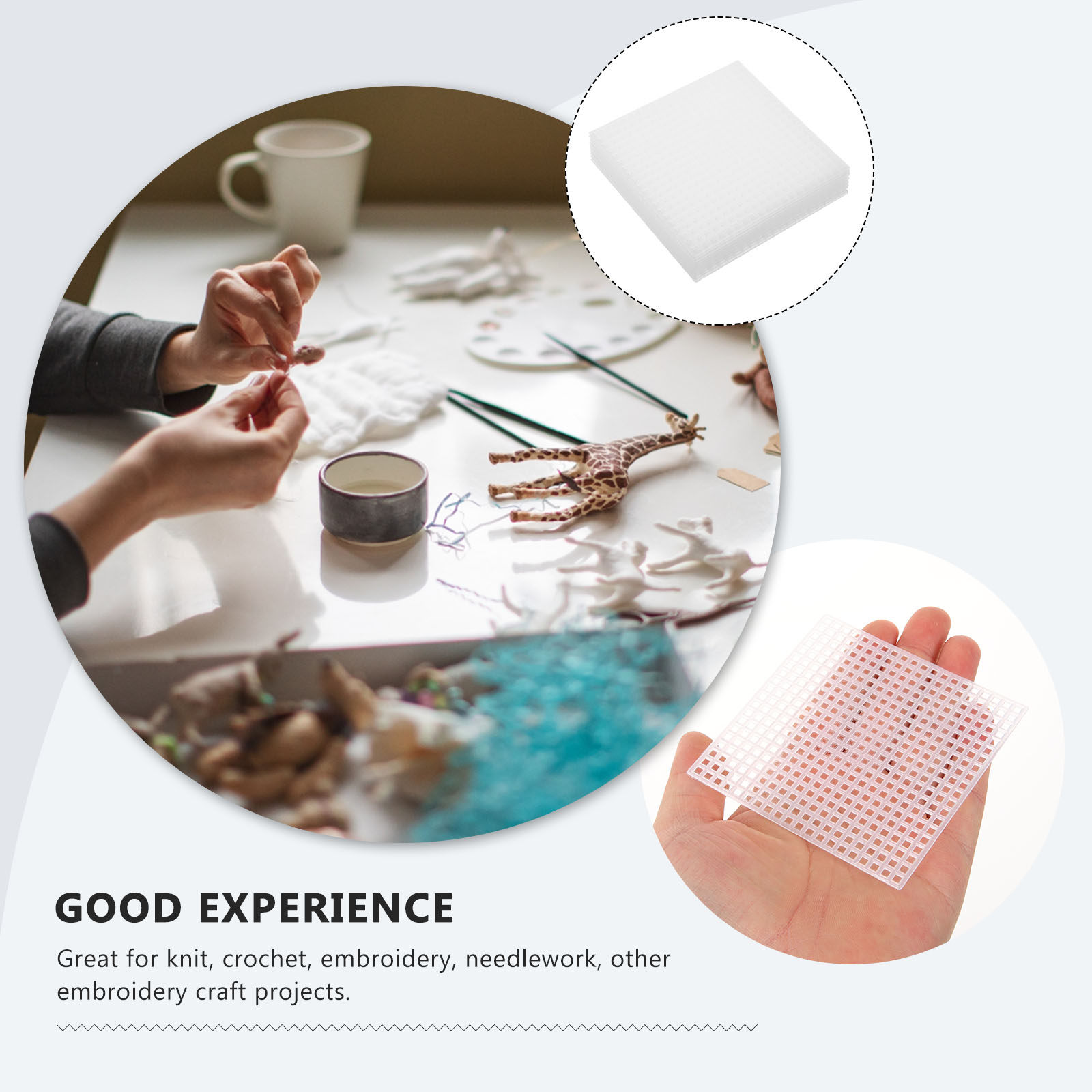 10Pcs Plastic Mesh Sheets Mult - Embroidery Bag recension och pris