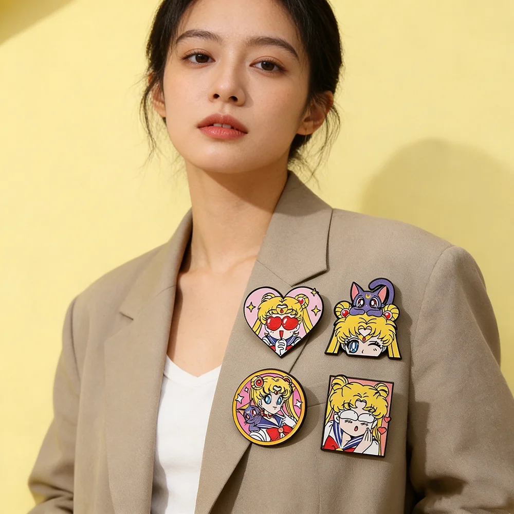4 Pcs Sailor Moon Heart Shape  - Embroidery Reddit recension och pris