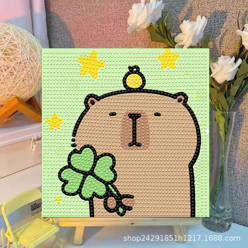 Cartoon Capibala Crystal Diamo - Embroidery Garments recension och pris